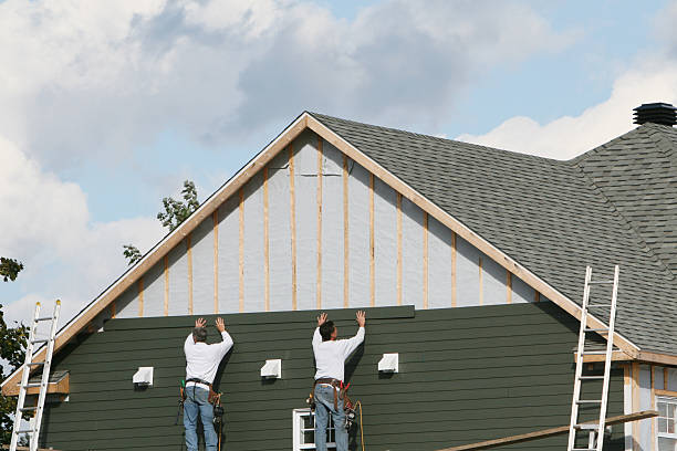 Professional Siding Contractor technician working in Bordentown, NJ